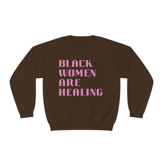 Premium Black Women Healing Crewneck Sweatshirt - Empowering and Comfortable